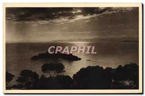 Cartes postales Saint Raphael Agay L'Ile D'Or Au Coucher Du Soleil