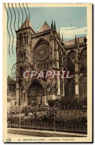 Cartes postales Chalons Sur Marne Cathedrale Portail Nord