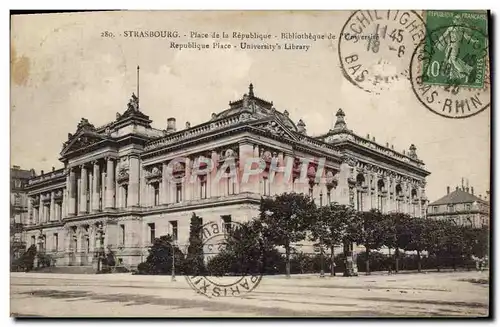 Cartes postales Strasbourg Place De La Republique Bibliotheque de l&#39universite