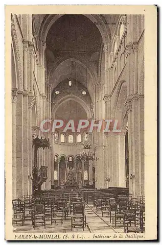 Cartes postales Paray Le Monial Interieur De La Basilique