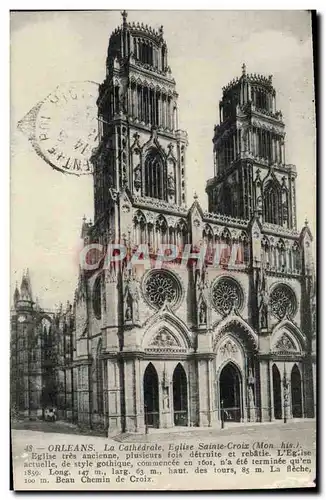 Cartes postales Orleans La Cathedrale Eglise Sainte Croix