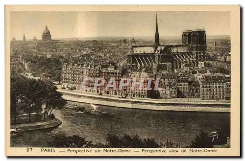 Cartes postales Paris Perspective Sur Notre Dame