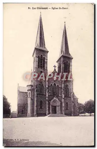 Cartes postales Le Creusot Eglise St Henri