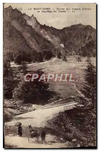 Ansichtskarte AK Le Mont Dore Entree Des Gorges D&#39Enter et aiguilles du diable