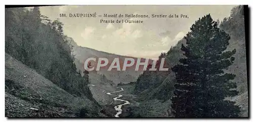 Ansichtskarte AK Dauphine Massif De Belledonne Sentier De La Pra Prairie de l&#39oursiere