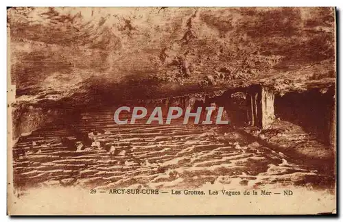 Cartes postales Arcy Sur Cure Les Grottes Les Vagues De La Mer