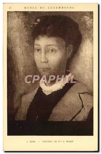 Cartes postales Musee Du Luxembourg Redon Portrait de mme Redon