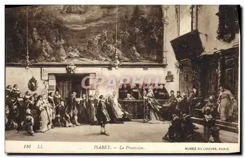 Cartes postales Isabey La Procession Musee du Louvre Paris