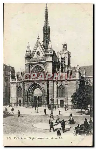 Cartes postales Paris L&#39Eglise Saint Laurent