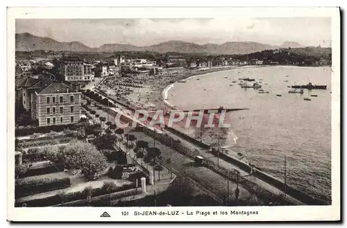 Cartes postales St Jean De Luz La Plage Et Les Montagnes