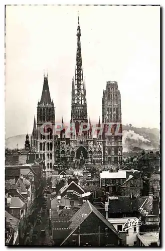 Moderne Karte Rouen La Cathedrale Notre Dame