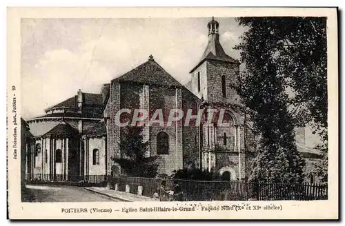 Cartes postales Poitiers Eglise Saint Hillaire Le Grand Facade Nord