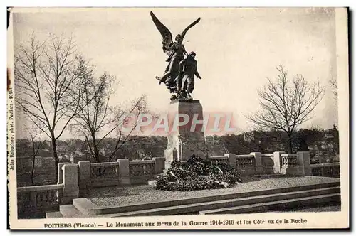 Ansichtskarte AK Poitiers Le Monument Aux Morts De La Guerre et les coteaux de Roche militaria