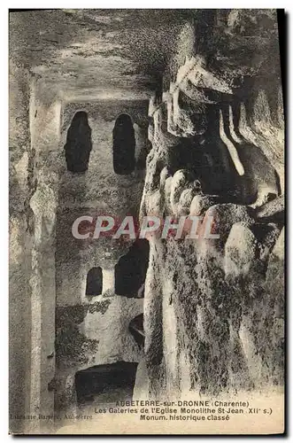 Cartes postales Aubeterre Sur Dronne Les galeries de l&#39eglise monolithe St Jean