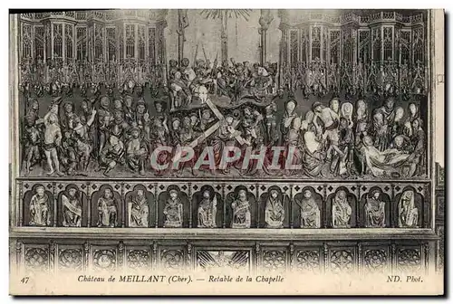 Ansichtskarte AK Chateau De Meillant Retable De La Chapelle