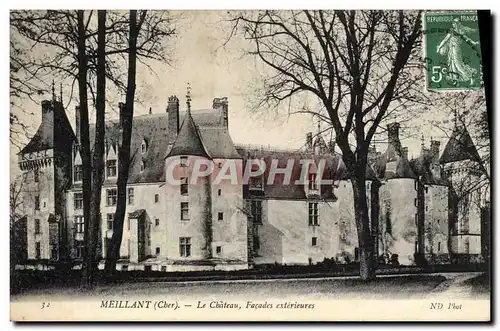 Cartes postales Meillant Le Chateau Facades Exterieures