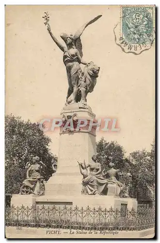 Ansichtskarte AK Vichy La Statue De La Republique Lion