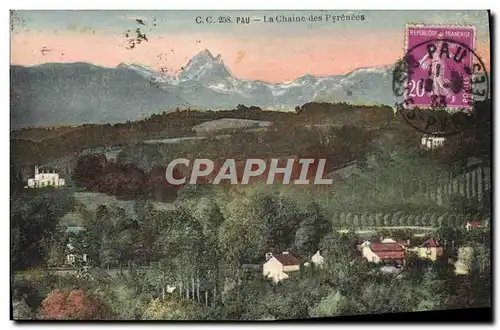 Cartes postales Pau La Chaine Des Pyrenees