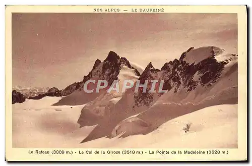 Ansichtskarte AK Nos Alpes Le Dauphine Le Rateau Le Col De La Girose La pointe de la Madeleine