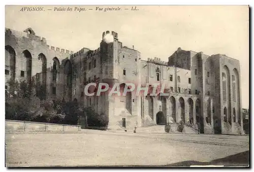 Cartes postales Avignon Palais Des Papes Vue generale