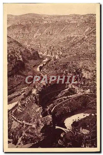 Cartes postales Gorges Du Tarn Causse Mejean Canon du Tarn et cirques de Saint chely et Pougnadoires