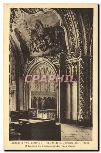 Cartes postales Abbaye D&#39Hautecombe entree de la chapelle des princes et fresque de l&#39adoration des Rois M