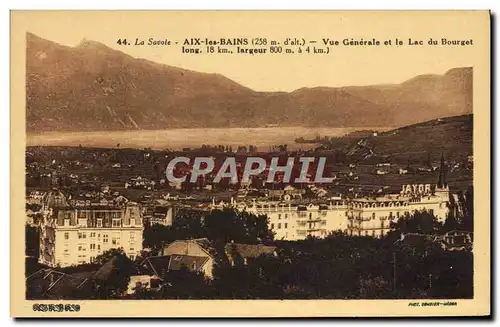 Cartes postales Aix Les Bains Vue Generale Et Le Lac Du Bourget