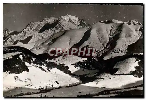 Moderne Karte Le Mont Joly Et Le Mont Blanc