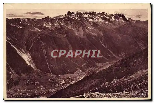 Ansichtskarte AK Chamonix Mont Blanc la vallee de Chamonix et le Brevent vue prise du teleferique de l&#39aiguill