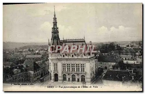 Cartes postales Sens Vue Panoramique De I&#39Hotel De Ville