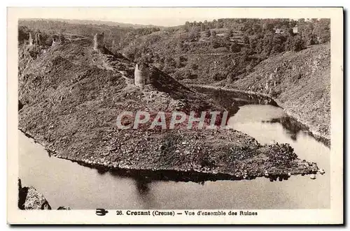 Cartes postales Crozant Vue D&#39Ensemble Des Ruines