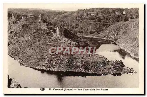 Cartes postales Crozant Vue D'Ensemble Des Ruines