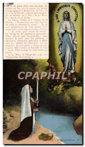 Cartes postales Lourdes L&#39Apparition