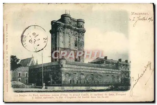 Cartes postales Vincennes le donjon du fort