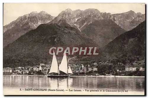 Cartes postales Saint Gingolph Lac Leman Vue Generale Et Le Grammont