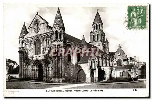 Moderne Karte Poitiers Eglise Notre Dame La Grande