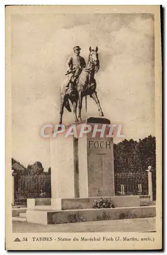 Cartes postales Tarbes Statue Du Marechal Foch