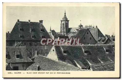 Cartes postales Kolmar Blick Uber Dacher Auf Die St Martinskirche