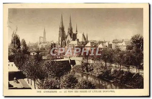 Cartes postales Strasbourg Le Pont Des Vosges Et L'Eglise Saint Paul
