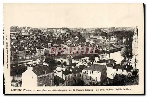 Cartes postales Poitiers Vue Generae Panoramique Prise du rocher Coligny le pont Joubert Vallee du Clain