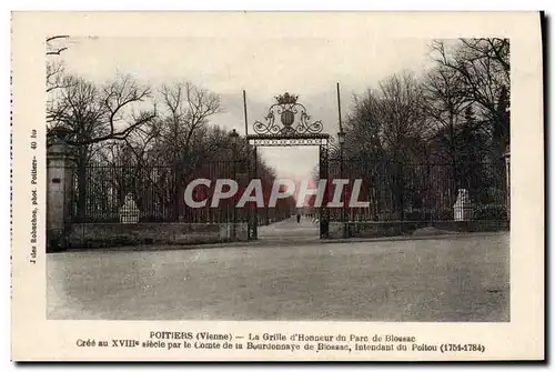 Cartes postales Poitiers La Grille D'Honneur Du Parc De Blossac