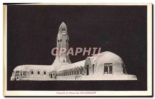 Cartes postales Ossuaire Et Phare De Douaumont