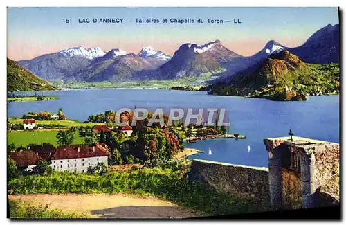 Cartes postales Lac D&#39Annecy Talloires Et Chapelle Du Toron