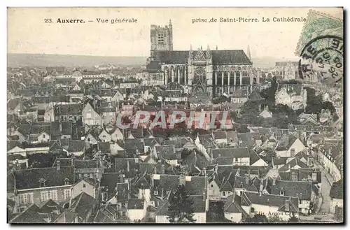 Ansichtskarte AK Auxerre Vue Generale Prise De Saint Pierre la cathedrale