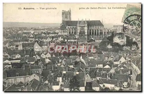 Cartes postales Auxerre Vue Generale Prise De Saint Pierre la cathedrale