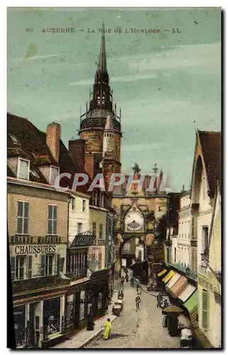 Cartes postales Auxerre La Rue De L&#39Horloge
