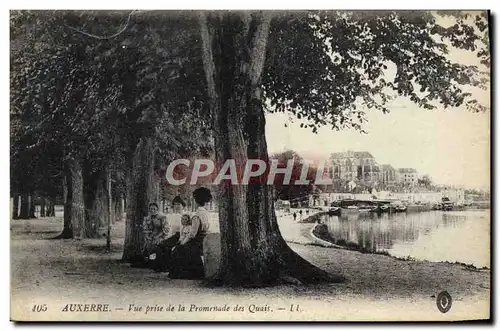 Ansichtskarte AK Auxerre Vue Prise De La Promenade Des Quais Femmes