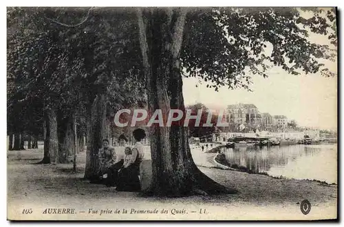Cartes postales Auxerre Vue Prise De La Promenade Des Quais Femmes