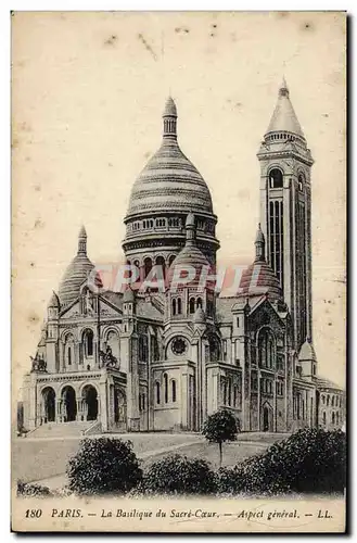 Cartes postales Paris La Basilique Du Sacre Coeur Aspect general
