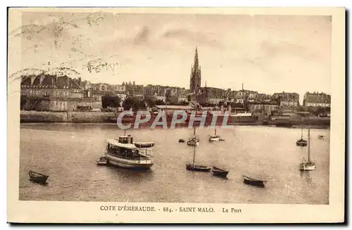 Cartes postales Saint Malo Le Port Bateau